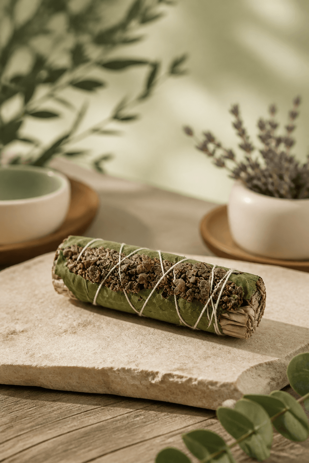 Sahumerio Artesanal — Limpieza Energética con Salvia, Eucalipto, Lavanda y Hierbas Naturales
