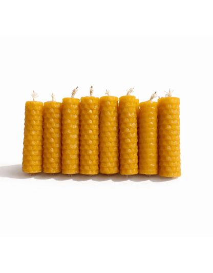 Vela de Cera de Abeja Pura — Sin Parafina, Aroma Natural a Miel