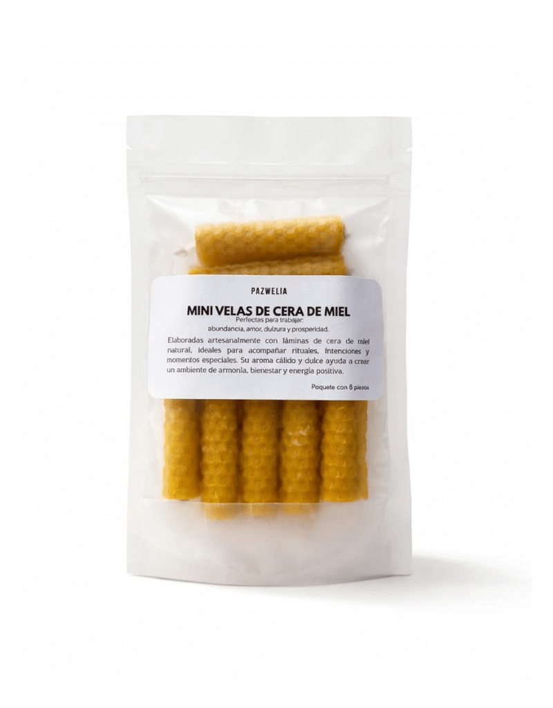 Vela de Cera de Abeja Pura — Sin Parafina, Aroma Natural a Miel